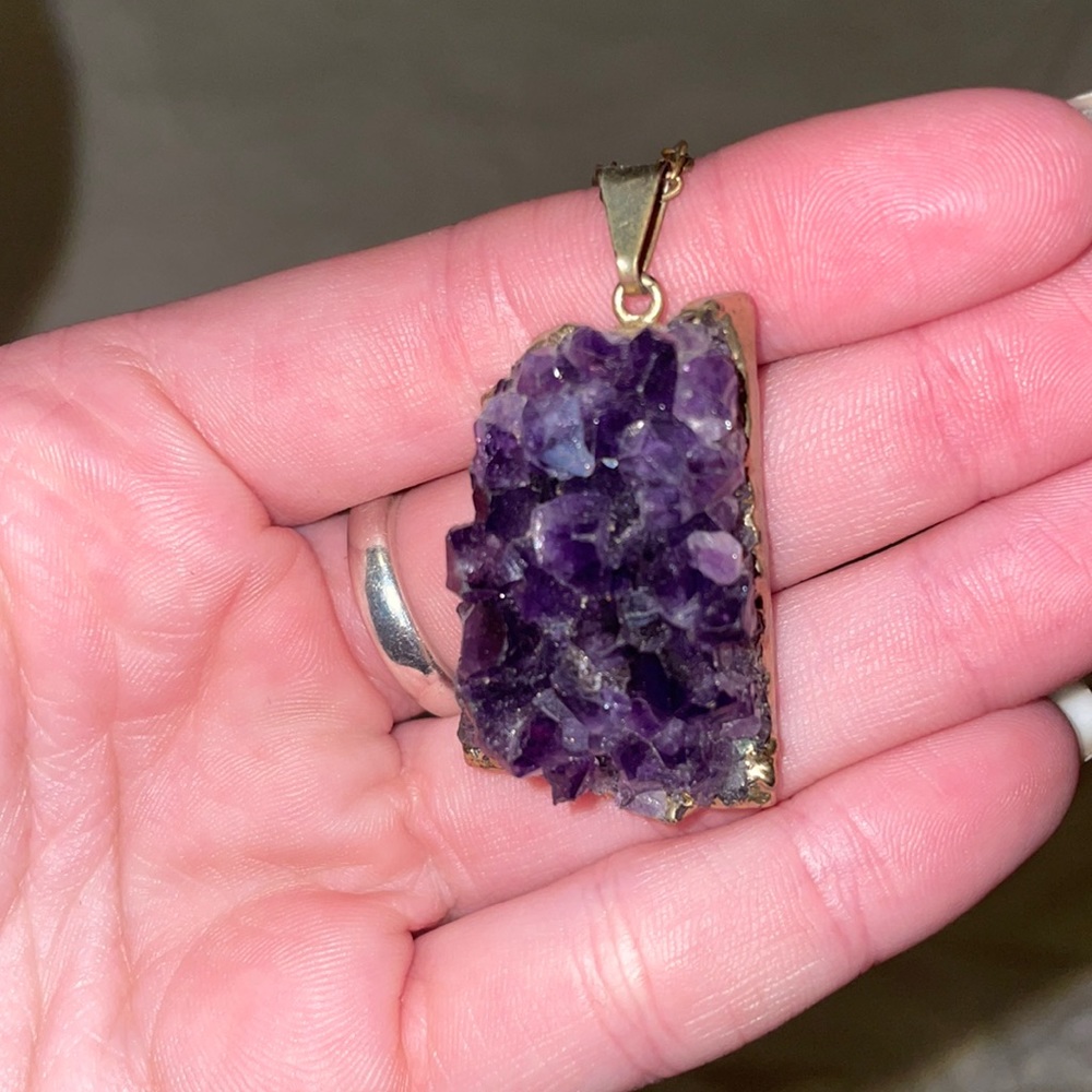 Purple crystal necklace